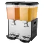 Commercial Beverage Dispenser, 2 Tanks 18 L Per Tank Juice Dispenser, 370W Stainless Steel Ice Tea Drink Machine with 45°F-54°F 