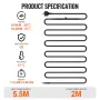 Self-Regulating Pipe Heating Cable, 5.5m 16.4W/m Heat Tape for Pipes Freeze Protection, Water Pipe Heat Cable with Built-in Ther