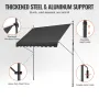 98 x 47" Patio Awning Retractable, Awning Sunshade Shelter with Manual Crank Handle, Outdoor Patio Canopy Sunsetter Deck, Adjust