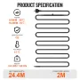 Self-Regulating Pipe Heating Cable, 24.4m 16.4W/m Heat Tape for Pipes Freeze Protection, Water Pipe Heat Cable with Built-in The