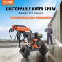 Benzin højtryksrenser 3500 PSI 10L/min 2.6 GPM med 5 dyser til