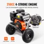 Benzin højtryksrenser 3500 PSI 10L/min 2.6 GPM med 5 dyser til