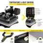Heat Press Machine 12 x 15 Inch 6 In 1 Heat Press 360° Rotation Swing Away Heat Press 1000W Sublimation Machine 6 In 1 Black Shi