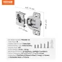 Cabinet Hinges, 30 Packs Partial Overlay Kitchen Cabinet Door Hinges, 105 Degree Opening Angel Soft Close Concealed Cupboard Hin