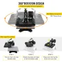 Heat Press Machine 12 x 15 Inch 6 In 1 Heat Press 360° Rotation Swing Away Heat Press 1000W Sublimation Machine 6 In 1 Black Shi