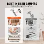 Cabinet Hinges, 50 Packs Full Overlay Kitchen Cabinet Door Hinges, 100 Degree Opening Angel Soft Close Concealed Cupboard Hinges