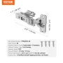 Cabinet Hinges, 50 Packs Full Overlay Kitchen Cabinet Door Hinges, 100 Degree Opening Angel Soft Close Concealed Cupboard Hinges