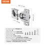 Cabinet Hinges, 40 Packs Partial Overlay Kitchen Cabinet Door Hinges, 105 Degree Opening Angel Soft Close Concealed Cupboard Hin