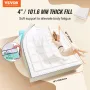 Mattress Topper Premium Memory Foam Fiber Fill King 1930x2032x101.6 mm Thickness