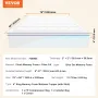 Madras Topper Premium Memory Foam Fiber Fill King 101,6 mm
