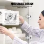 Cabinet Hinges, 60 Packs Partial Overlay Kitchen Cabinet Door Hinges, 100 Degree Opening Angel Soft Close Concealed Cupboard Hin