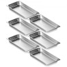 6 Pack Full Size Hotel Pans Steam Table Pan Stainless Steel 2.5" Deep