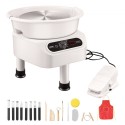 Pottery Wheel 11in Ceramic Wheel Foot Pedal Touch Screen 450W 3 Legs White