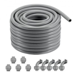 1 in Flexible Liquid-Tight Electrical PVC Conduit 100 ft Non-Metallic IP65