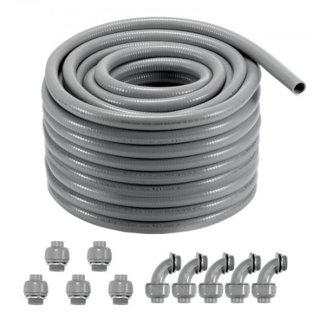 1 in Flexible Liquid-Tight Electrical PVC Conduit 100 ft Non-Metallic IP65