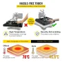 Heat Press Machine 15 x 15 Inch 360° Rotation Swing Away Black Heat Press 5 In 1 Shirt Printing Machine 5 In 1 Heat Press 1000W 