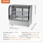 Kølet skærmbageri Display Køleskab 18 Cu Ft/505L 2-lags
