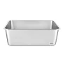Cat Litter Box, 8 inches Deep, XL Extra Large Stainless Steel Cat Litter Box with Scoop, Wide Filtering Foot Board & High Sides,