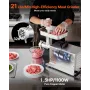 Meat Grinder, 21 Lbs/Min Capacity Electric Meat Grinders with Blade, Grinding Plate, Sausage Maker, Stainless Steel Commercial M