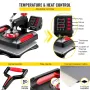 Heat Press Machine 30.5x38.1 cm 360° Rotation Swing Away Red Heat Press 5 In 1 Heat Press 1000W Sublimation Machine 5 In 1 Shirt