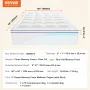 Mattress Topper Premium Memory Foam Fiber Fill Queen 76.2 mm Thickness 1524x2032x76,2 mm