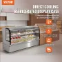 Refrigerated Display Case, 32 Cu.Ft./901L Large Pastry Display Case, 4-Tier Commercial Display Refrigerator with LED Lighting, D