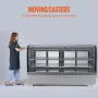 Refrigerated Display Case, 32 Cu.Ft./901L Large Pastry Display Case, 4-Tier Commercial Display Refrigerator with LED Lighting, D