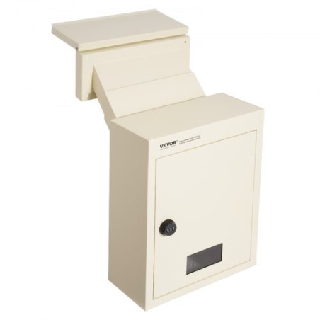 Gennem Wall Drop Box 12.5x6.3x16.9 "postkasse med kodelås beige