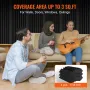 Akustiske skumpaneler 4 pakke 16,5 x 6,3 x 12 i klæbemiddel til