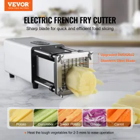 Electric French Fry Cutter Stainless Steel Potato Vegetable Slicer Chopper