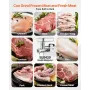 Meat Grinder, 5 Lbs/Min Capacity Electric Meat Grinders with Blade, Grinding Plate, Sausage Maker, Stainless Steel Commercial Me