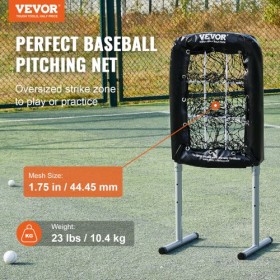 9 Hole Baseball Net, 21"x29" Softball Baseball Training Equipment for Hitting Pitching Practice, Heavy Duty Height Adjustable
