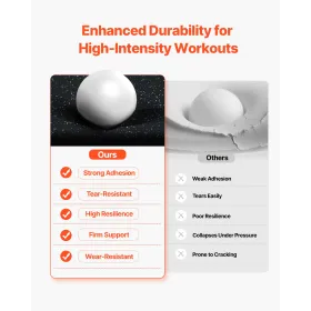 0,56 "Tykt gymnastiksalmåtter 25 fliser gummitop med Eva skum sort / hvid