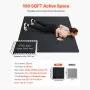 0.56 Inch Thick Gym Floor Mats, 25 Tiles Rubber Top with EVA Foam, 25" x 25" Gym Flooring Workout Mats with 100sq.ft Coverage, I