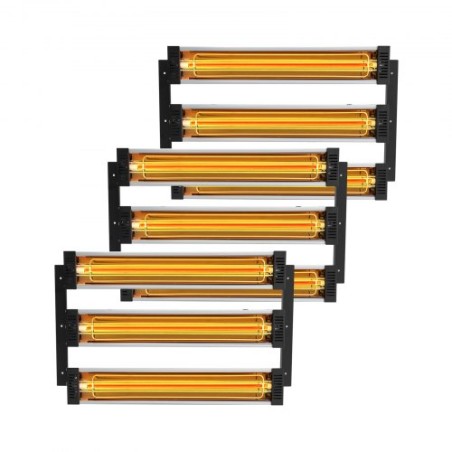 3x Lacktrockner Strahler Infrarotstrahler Heizstrahler Infrarot Lampe 3KW