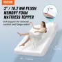 Madras Topper Memory Foam aftagelig og vaskbar dronning 76,2 mm