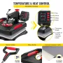 Heat Press Machine 15 x 15 tommer 360 ° Rotation Sving væk Rød