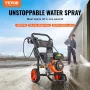 Benzin højtryksrenser 3400 PSI 2.6 GPM med 5 dyser til