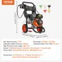 Gas Pressure Washer, 3400 PSI 2.6 GPM, Gas Powered Pressure Washer 10L/min with Aluminum Pump, Spray Gun and Extension Wand, 5 N