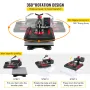 Heat Press Machine 15 x 15 tommer 360 ° Rotation Sving væk Rød