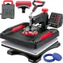 Heat Press Machine 15 x 15 tommer 360 ° Rotation Sving væk Rød