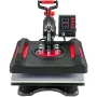 Heat Press Machine 38.1x38.1 cm 360° Rotation Swing Away Red Heat Press 5 In 1 Shirt Printing Machine 5 In 1 Heat Press 1000W Su