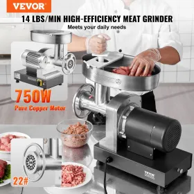 Kommerciel elektrisk kødkværn 14 lbs/min pølse stuffer maker