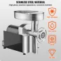 Kommerciel elektrisk kødkværn 14 lbs/min pølse stuffer maker