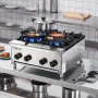 Commercial Gas Stove with 4 Burners, Propane and Natural Gas Countertop Cooking Stove Range, Stainless Steel Gas Hot Plate, Comm