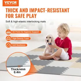 Kids Foam Puzzle Floor Playmat 0,4 i 36 stk. 