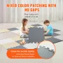 36 Tiles Kids Play Mat, 0.4 Inch Toddler Play Mat with EVA Foam, 12" x 12" Puzzle Play Mat with 36 sq.ft Coverage, Interlocking 