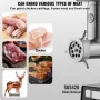 Meat Grinder, 9 Lbs/Min Capacity Electric Meat Grinders with Blade, Grinding Plate, Sausage Maker, Stainless Steel Commercial Me
