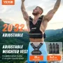 Adjustable Weighted Vest, 20-32lb Weight Vest with 6 Ironsand Weights and Reflective Stripe, Body Weight Vest Exercise Set for M