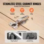 Cabinet Hinges, 40 Packs Full Overlay Kitchen Cabinet Door Hinges, 100 Degree Opening Angel Soft Close Concealed Cupboard Hinges
